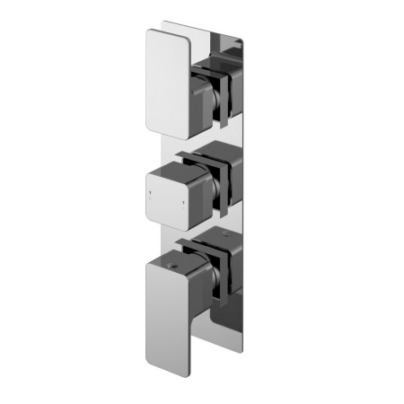 Nuie Windon Chrome Triple Thermostatic Shower Valve with Diverter
