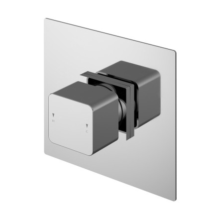 Nuie Windon Square Chrome Thermostatic Temperature Control Valve