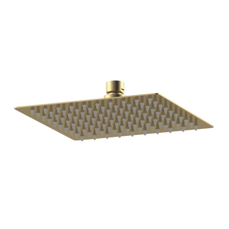 A8088 Nuie Windon Square Fixed Shower Head 200mm Brushed Brass