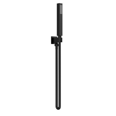Nuie Windon Square Outlet Elbow with Parking Bracket, Flex and Handset Black