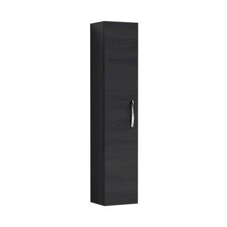 MOD661 Premier Athena Wall Hung Tall Storage Unit 300mm 1 Door Charcoal Black Woodgrain