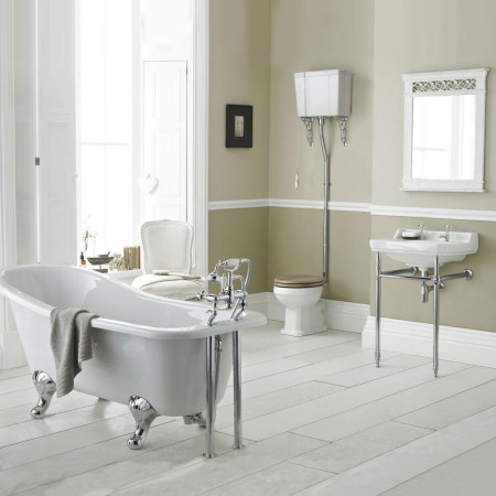 Premier Carlton 515mm Cloakroom Basin & Luxury Washstand (2 Tap Hole)
