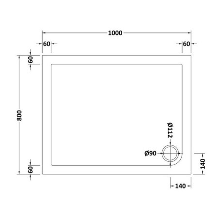 NTP013 Premier Pearlstone 1000 x 800mm Rectangular Shower Tray (2)