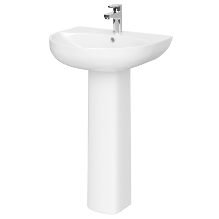 Premier Saffron 550mm Basin and Full Pedestal