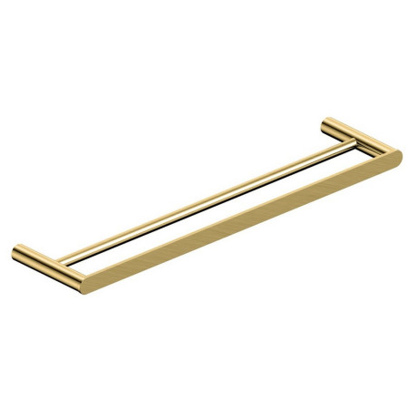 Rak-Petit Round Brushed Gold Double Towel Rail 600mm