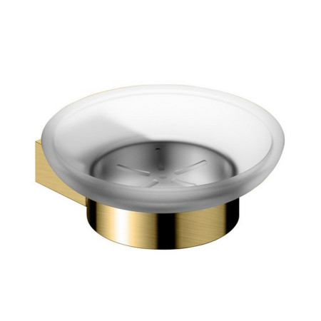 RAKPER9905-1G Rak-Petit Round Brushed Gold Soap Dish