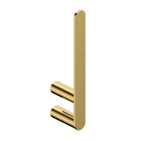 Rak-Petit Round Brushed Gold Spare Toilet Roll Holder