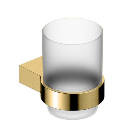 Rak-Petit Round Brushed Gold Tumbler Holder