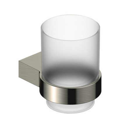 Rak-Petit Round Brushed Nickel Tumbler Holder