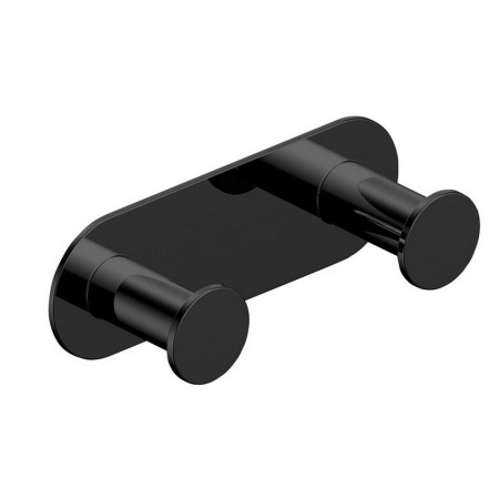 Rak-Petit Round Matt Black Double Robe Hook