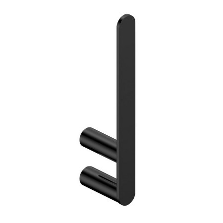 Rak-Petit Round Matt Black Spare Toilet Roll Holder