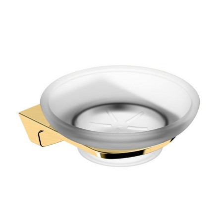 RAKPES9905G Rak-Petit Square Brushed Gold Soap Dish