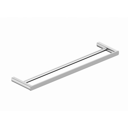 Rak-Petit Square Chrome Double Towel Rail 600mm