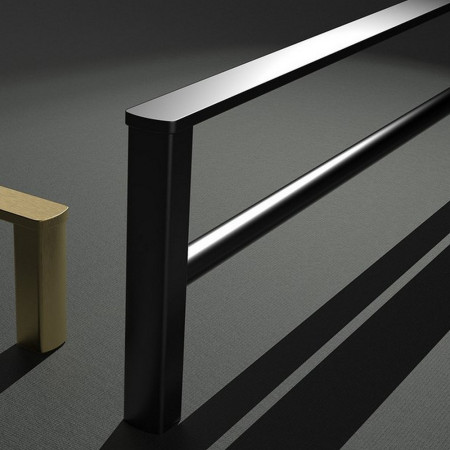 RAKPES9912-60G Rak-Petit Square Brushed Gold Double Towel Rail 600mm (2)