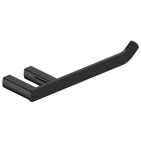 Rak-Petit Square Matt Black 200mm Toilet Roll Holder