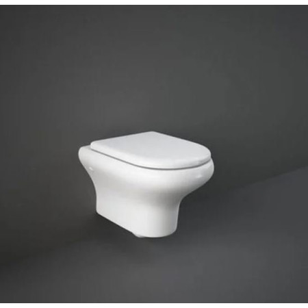 Rak Compact Rimless Wall Hung WC Pan with Hidden Fixations and Soft Close Seat