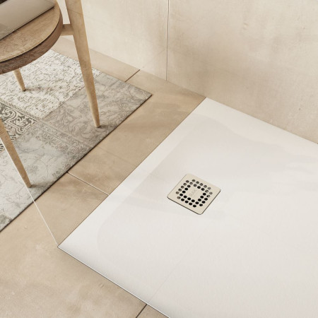Rak Feeling White Rectangular Shower Tray Lifestyle