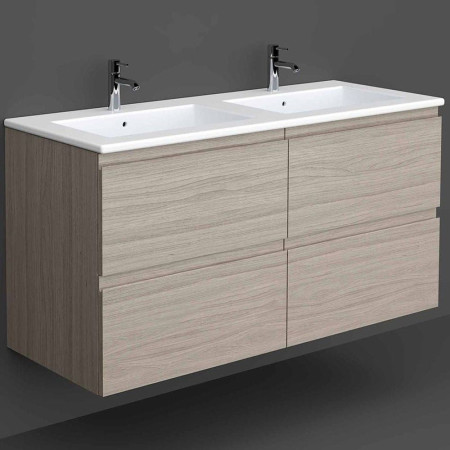 Rak Joy Wall Hung 1200mm Basin Unit in Grey Elm with Basin
