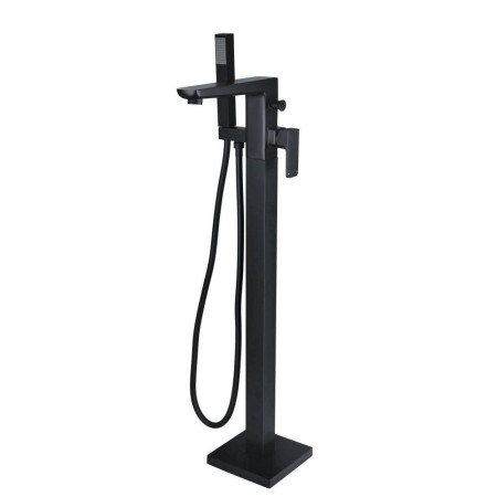 Rak Moon Black Floor Standing Bath Shower Mixer
