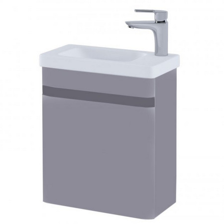 Rak Resort 450mm Cloakroom Basin Unit in Matt Mushroom with Basin