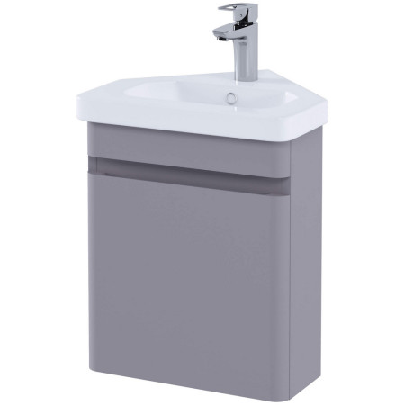 Rak Resort 450mm Corner Basin Unit in Matt Mushroom with Basin