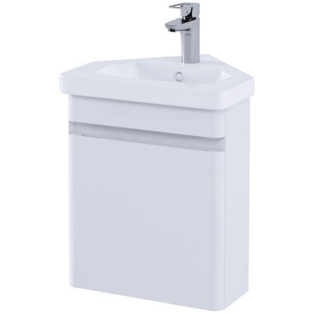 Rak Resort 450mm Corner Basin Unit in Matt White with Basin