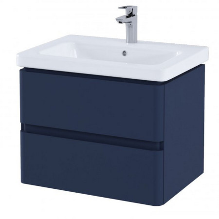 Rak Resort 650mm Basin Unit in Denim Blue with Basin