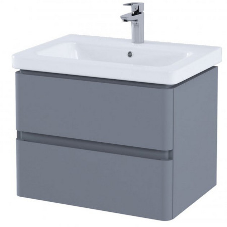 Rak Resort 650mm Basin Unit in Matt Grey with Basin