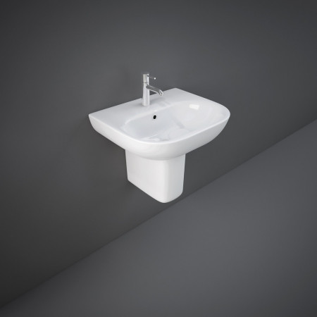 Rak Tonique 550mm Wash Basin with Half Pedestal