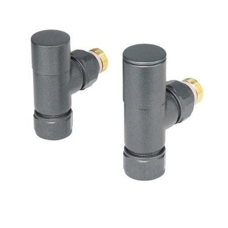 Vantara Angled Round Volcanic Radiator Valve Pack