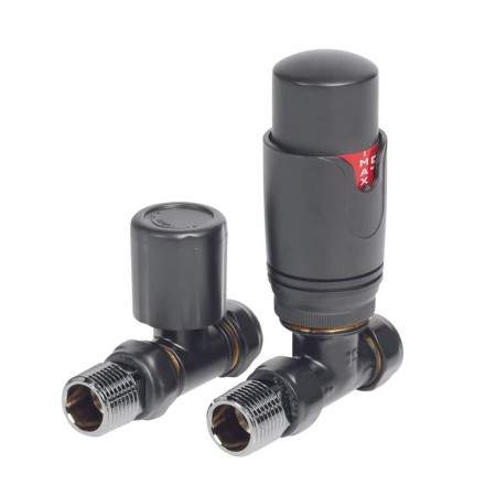 VARVT1V Vantara Angled Thermostatic Volcanic Radiator Valve Pack