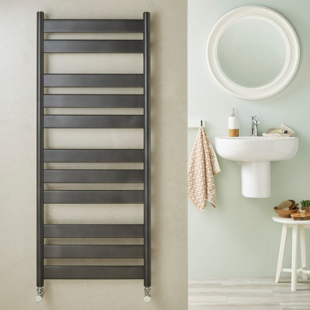 VAFRM080050346 Vantara Form Anthracite 800 x 500mm Towel Radiator Lifestyle