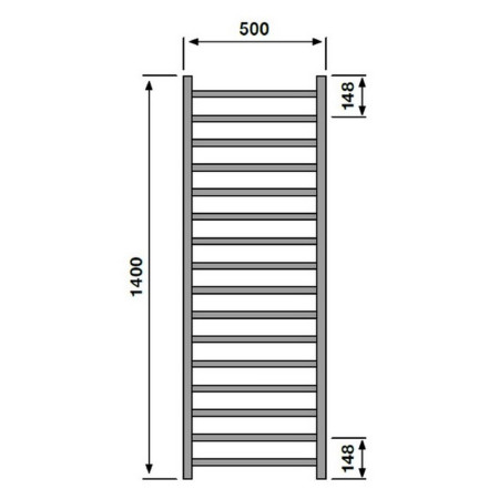 BAX140050346 Redroom Baxx Anthracite 1400 x 500mm Towel Radiator (3)