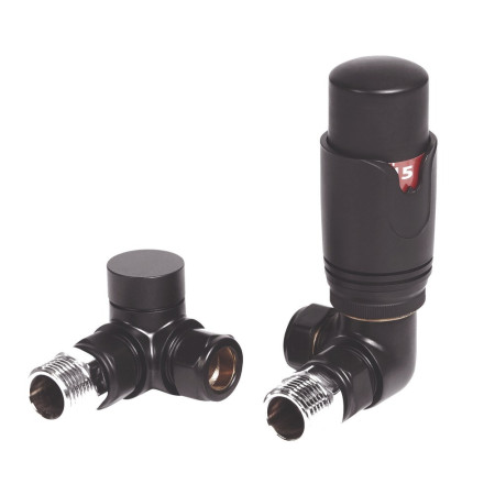 Vantara Corner Thermostatic Volcanic Radiator Valve Pack