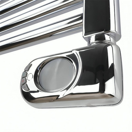 VAAUREC12060MF Vantara Aurelius Electric Chrome 1200 x 600mm Heated Towel Rail Close Up