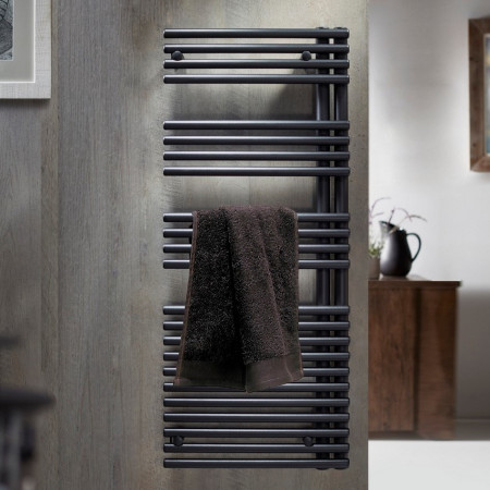 Vantara Sovereign Left Hand Anthracite 1161 x 596mm Towel Radiator
