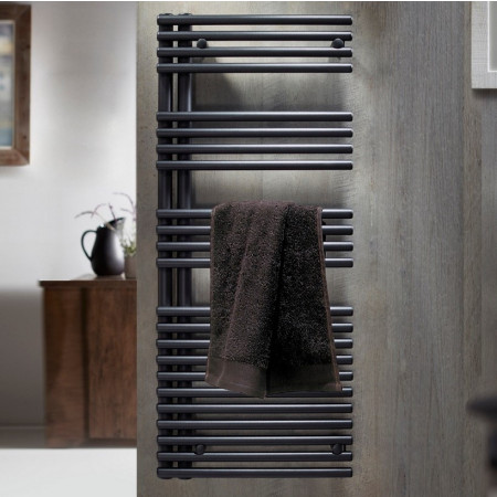 OMR120050346 Redroom Omnia Right Hand Anthracite 1161 x 496mm Towel Radiator (1)