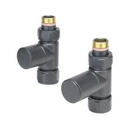 Vantara Straight Round Volcanic Radiator Valve Pack
