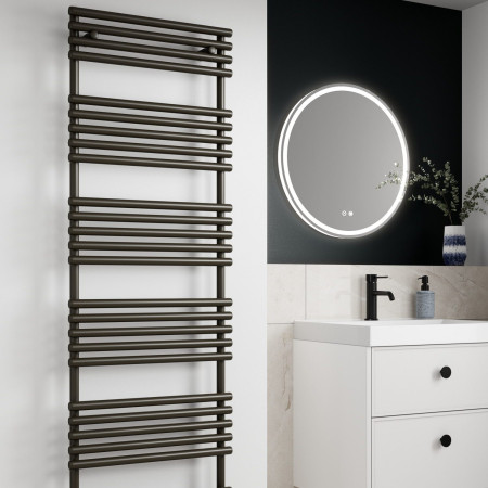 Vantara Verona Lux Bronze Painted 1635 x 496mm Heated Towel Radiator