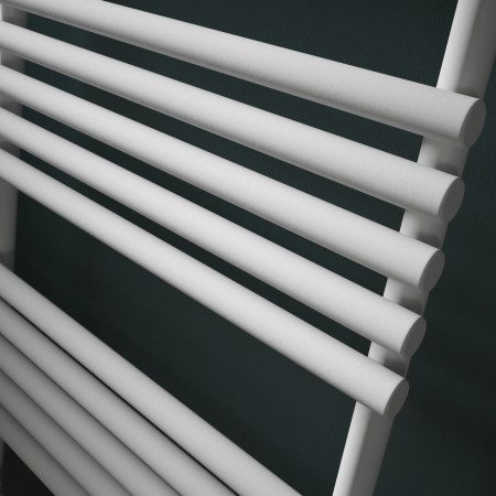VAVRNL10005005521 Vantara Verona Lux Quartz White 1035 x 496mm Towel Radiator Close Up
