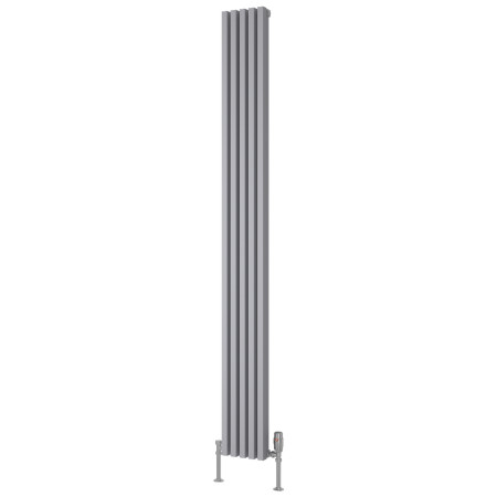 Reina Albano 1800 x 190mm Silver Vertical Aluminium Radiator
