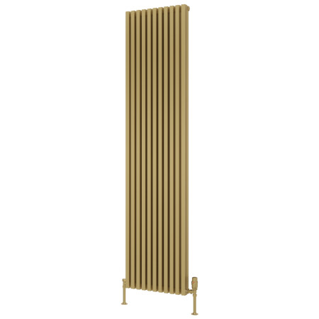 Reina Albano 1800 x 430mm Brass Effect Vertical Aluminium Radiator