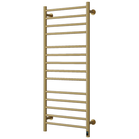 Reina Arnage Dry Electric 1200 x 500mm Brushed Brass Heated Towel Rail