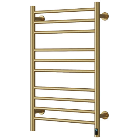 Reina Arnage Dry Electric 800 x 500mm Brushed Brass Heated Towel Rail