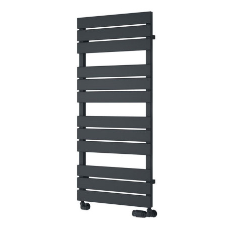 Reina Avola 1124 x 500mm Mild Steel Heated Towel Rail in Anthracite