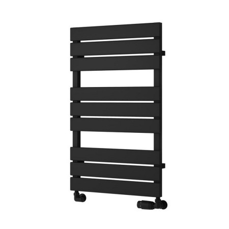 Reina Avola 823 x 500mm Mild Steel Heated Towel Rail in Black