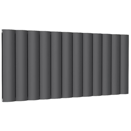 Reina Belva 600 x 1244mm Double Horizontal Anthracite Aluminium Radiator