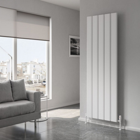 A-CDR180062W Reina Caldaro 1800 x 620mm White Vertical Aluminium Radiator Lifestyle