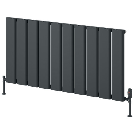 Reina Caldaro 600 x 1245mm Anthracite Horizontal Aluminium Radiator