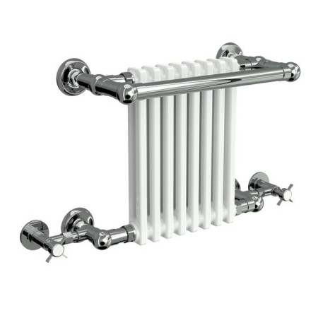 Reina Camden 508 x 675mm White & Chrome Designer Towel Radiator